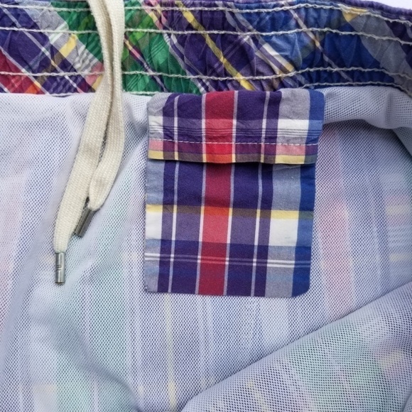 POLO RALPH LAUREN- Mens Size Large/Tall LT Plaid Swim Trunks Lined Board Shorts - Picture 10 of 14